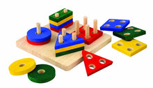 Load image into Gallery viewer, Plan Toy Geometric Sorting Board