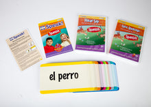 Load image into Gallery viewer, Your Baby Can Speak Spanish 3 disc Set (2 DVDs 1 CD &amp; 104 language cards)
