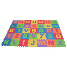 Load image into Gallery viewer, Edushape Edu-Tiles 36 Piece 6x6ft Play Mat, Letters &amp; Numbers Set

